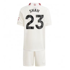 Manchester United Luke Shaw #23 Replika Babytøj Tredje sæt Børn 2023-24 Kortærmet (+ Korte bukser)